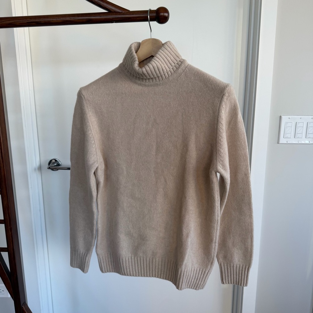 Men's Zara Cream Turtleneck Sweater
